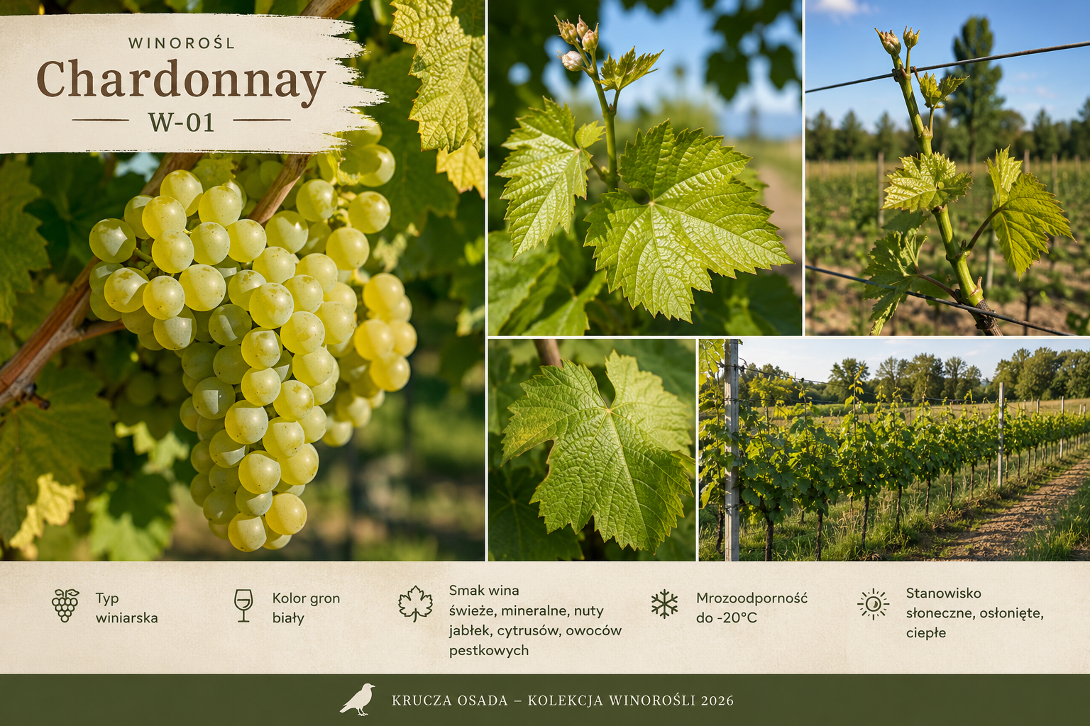 Winorośl odmiany Chardonay